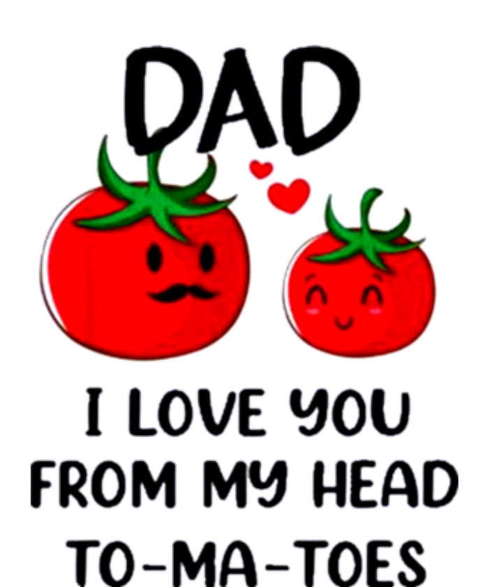 Dad I Love You From My Head Tomatoes High Crown Mesh Back Trucker Hat