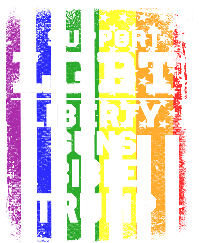 LGBT LIBERTY, GUNS, BIBLE, TRUMP Funny I Support LGBT Parody Election Gift T-Shirt