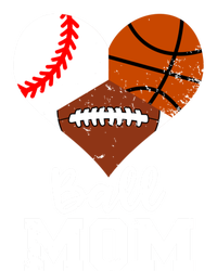 Ball Mom Funny Baseball Football Basketball Mom Ladies Long Sleeve Shirt