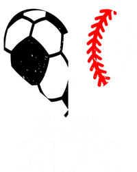 Ball Mom Heart Funny Baseball Soccer Mom Infant Baby Jersey Bodysuit