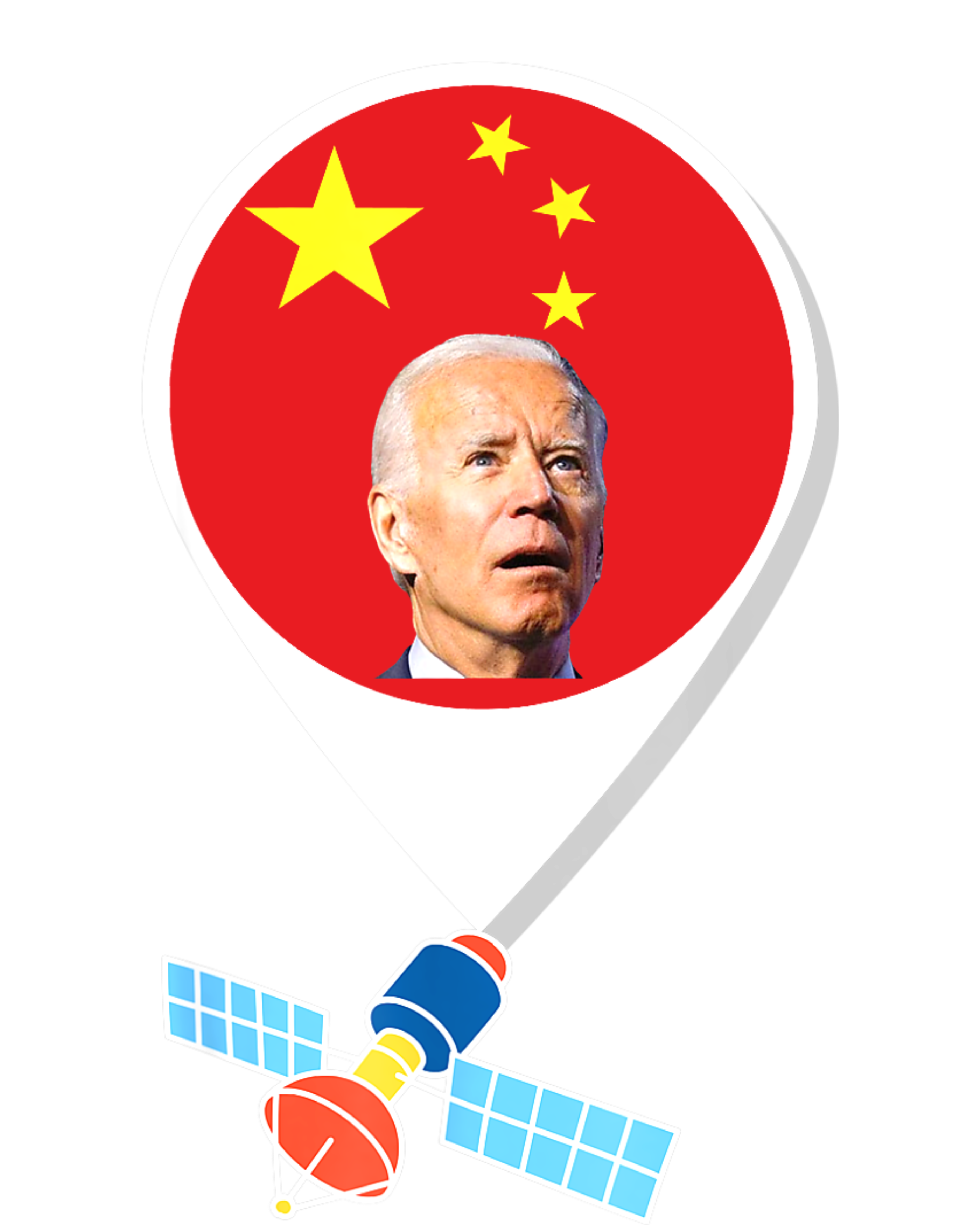 Chinese Spy Balloon Funny Surveillance Joe Biden China Flag Cooling Performance Long Sleeve Crew