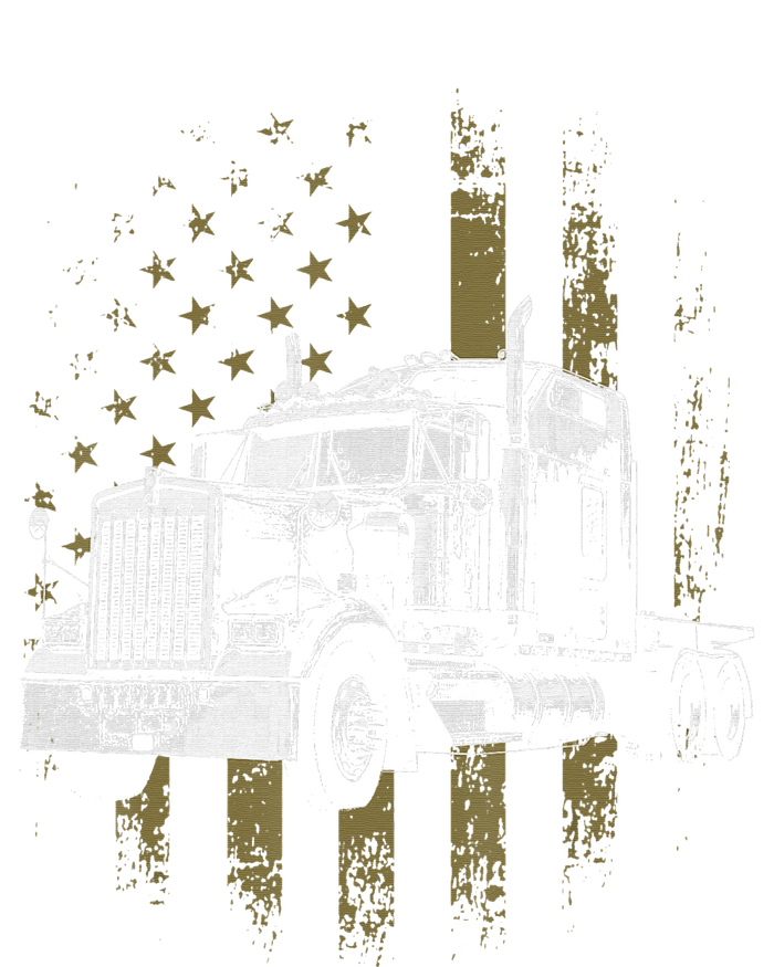 Funny Trucker American Flag Big Rig Semi-Trailer Truck Driver Gift T-Shirt