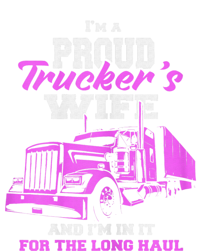 Funny I'm A Proud Trackers Wife. Truck Drivers Mum V-Neck T-Shirt