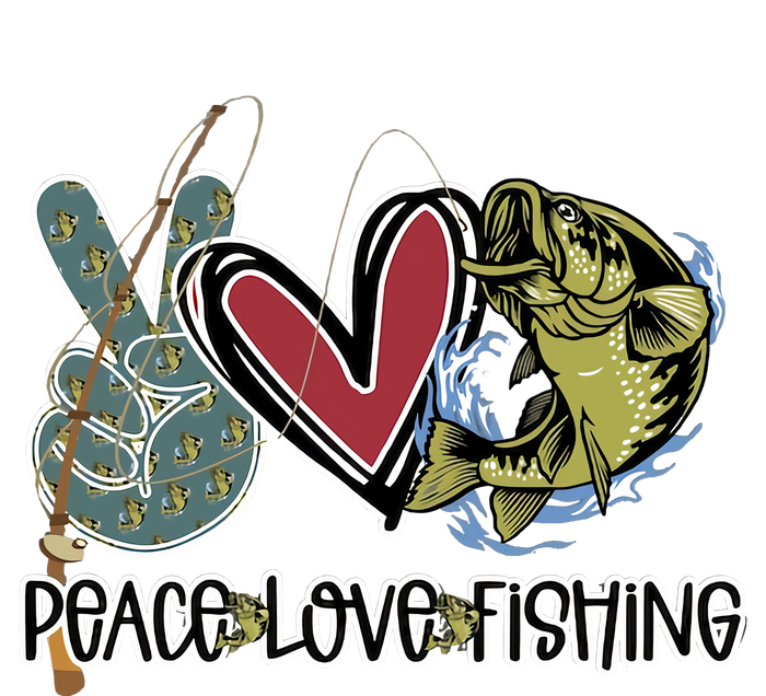 Peace Love Fishing Fisherman Fishing Lover Gift For Father Dad Daily Commute Backpack