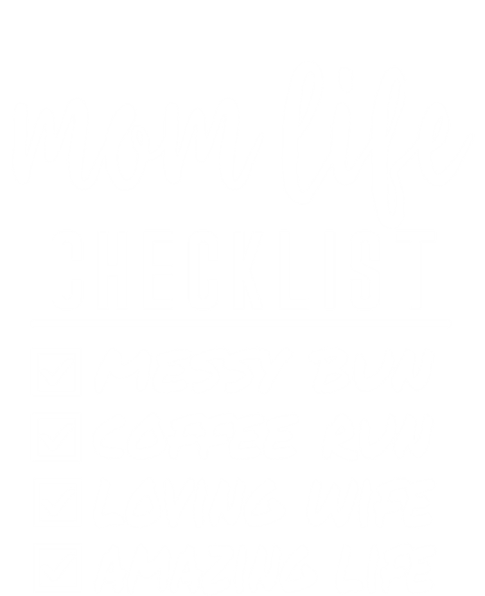 Messy Bun Coffee Run Loving Wife Amazing Life Checklist Gift Women's Flannel Pajama Set