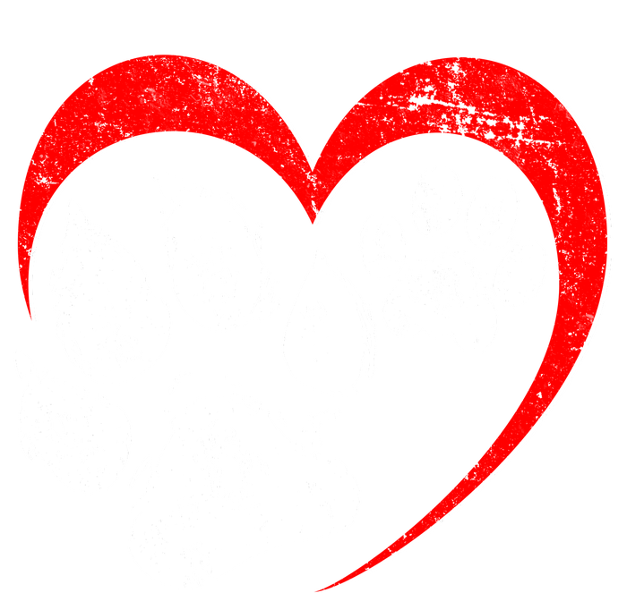 Cute Valentines Day Pet Lover Dog And Cat Paw Prints Women's T-Shirt