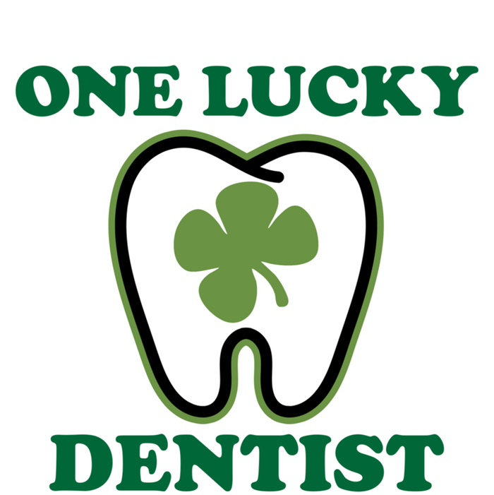 One Lucky Dentist St Patricks Day Irish Green Graphic Gift Full-Length Apron With Pockets