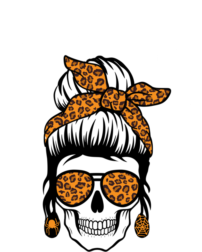 Momster Halloween Costume Skull Mom Messy Hair Bun Monster Gift Full Zip Hoodie