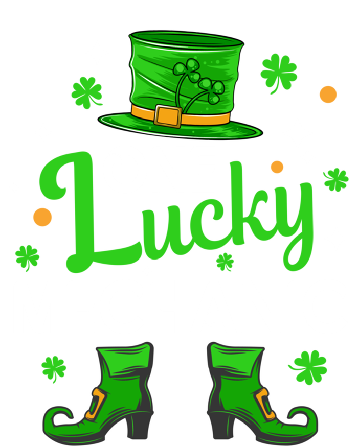 One Lucky Mechanic St Patrick's Day Leprechaun Mechanic Gift Full-Length Apron With Pockets