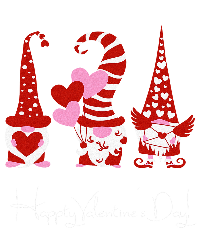 Three Gnomes Holding Hearts Valentiness Love T-Shirt