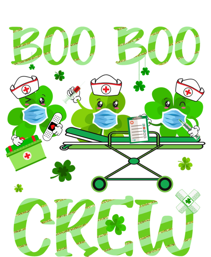 Boo Boo Crew Nurse St Patrick's Day Shamrock Face Mask Nurse Funny Gift T-Shirt