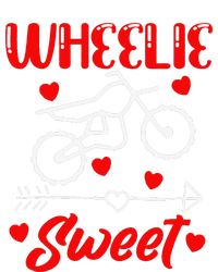 Wheelie Sweet Funny Valentine's Day Heart Dirt Bike Biking T-Shirt