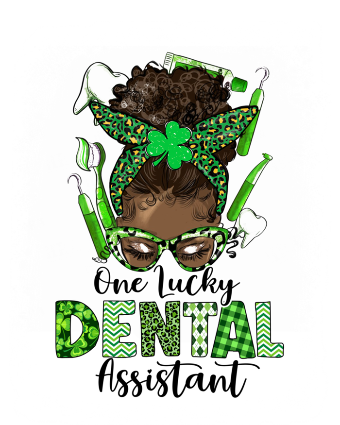 Dental Assistant Messy Bun Teeth Dentist St Patricks Day Cute Gift Sustainable Knit Beanie