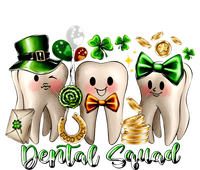 Dental Squad Luckiest Dentist Patrick's Day Shamrock Dentist Gift Pom Pom 12in Knit Beanie