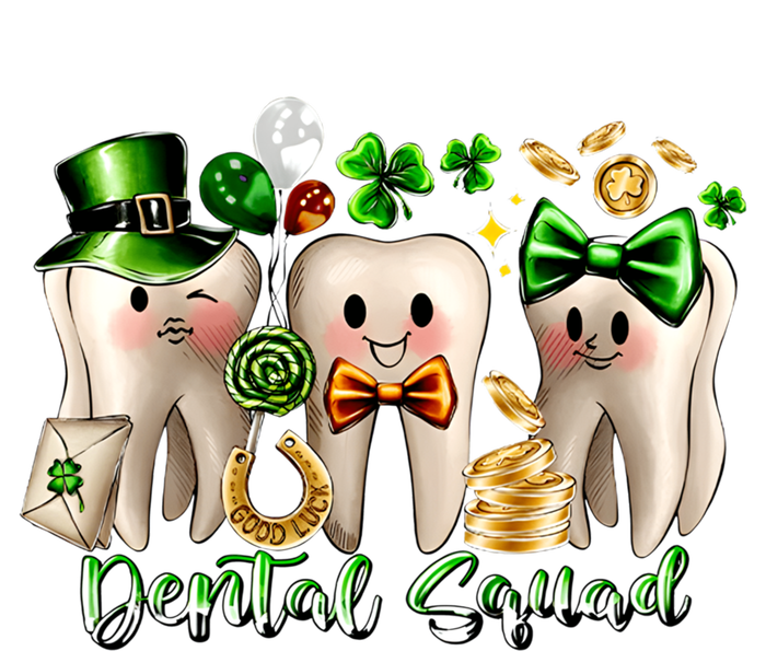 Dental Squad Luckiest Dentist Patrick's Day Shamrock Dentist Gift Pom Pom 12in Knit Beanie