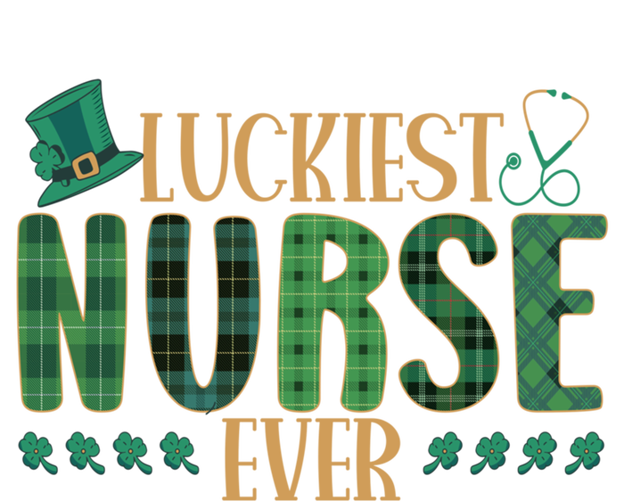 Luckiest Nurse Ever Shamrock Plaid St Patrick's Day Nurse Gift Tank Top