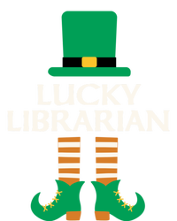 Lucky Librarian St Patrick's Day Leprechaun Book Lover Read Gift Ladies Long Sleeve Shirt