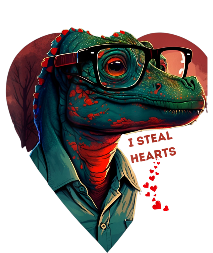 Valentines Day Dinosaur I Steal Hearts Women's T-Shirt