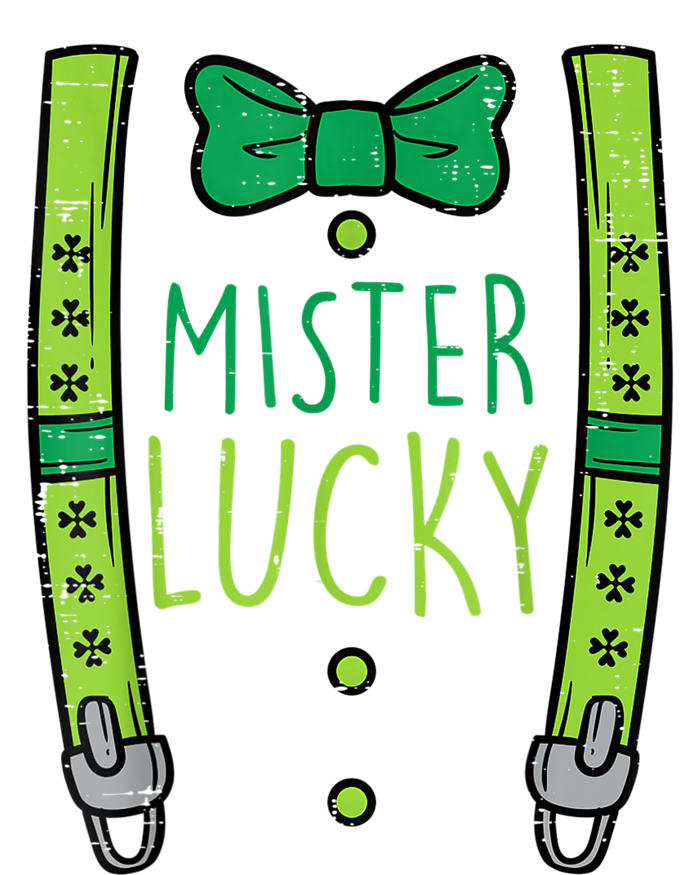 Mister Lucky Suspenders Happy St Patrick's Day Boys Toddlers Kids T-Shirt