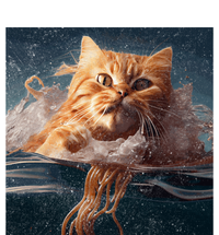 Cat Swimming Spaghetti Gift Coaster