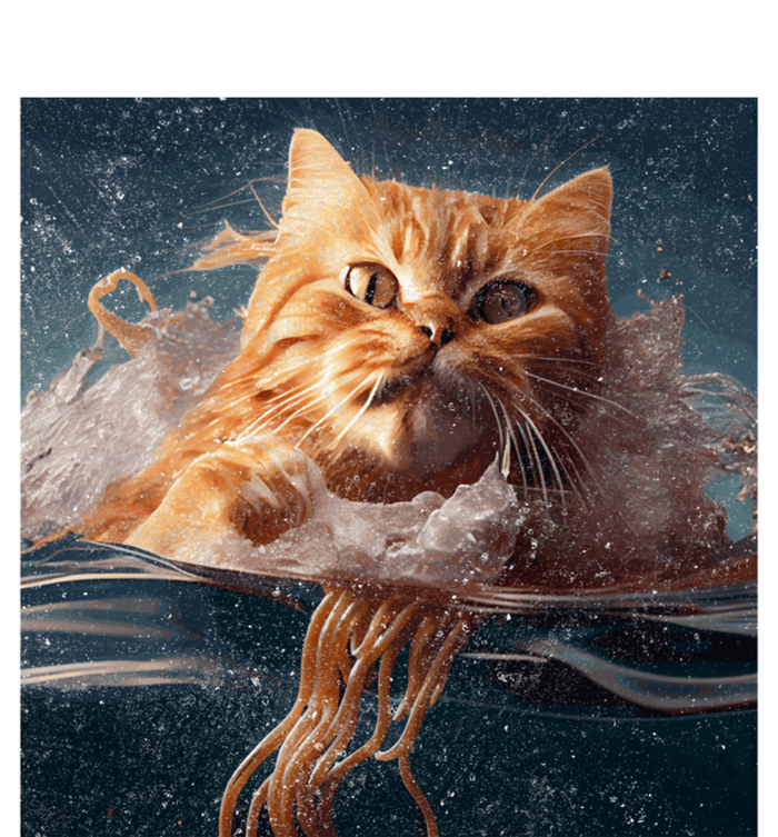 Cat Swimming Spaghetti Gift Coaster