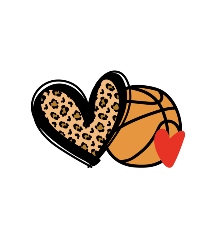 Basketball Mom Leopard Heart Gift T-Shirt