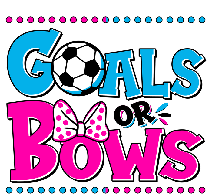 Cute Goals Or Bows Baby Gender Reveal Poster