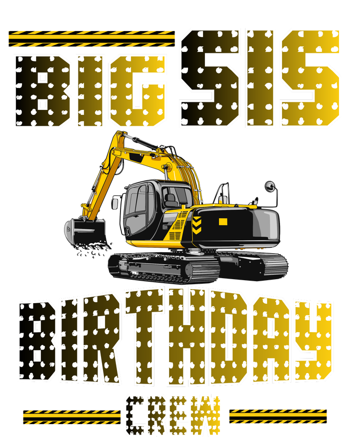 Big Sis Sister Birthday Crew Party Excavator 16 in Basic Backpack