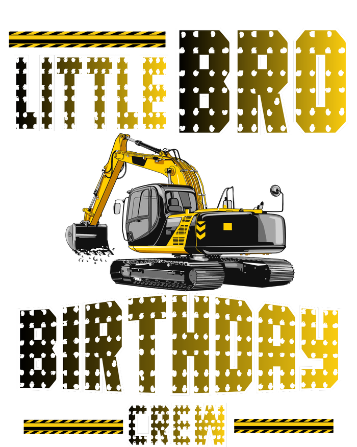 Little Bro Brother Of The Birthday Crew Party Excavator PosiCharge RacerMesh Polo