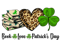 Book Love Shamrock Leopard Heart Book Lover St Patrick's Day Gift V-Neck T-Shirt