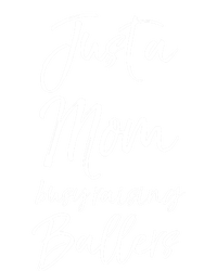 Cute Basketball Mother Gift Just A Mom Busy Raising Ballers Gift Ladies Essential Flowy Tank