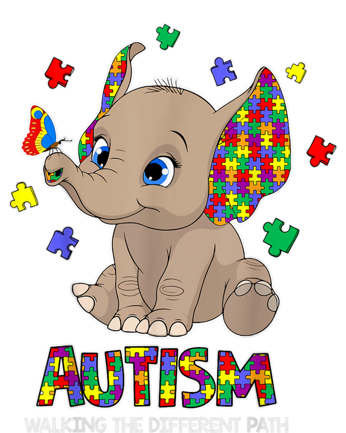 Autism Awareness Elephant Walking The Different Path Puzzle Tank Top