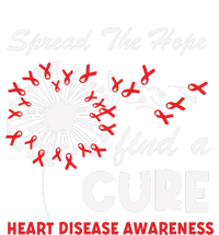 Heart Disease Awareness Spread The Hope Find A Cure Red Ribbon Yupoong Adult 5-Panel Trucker Hat