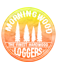 Morning Wood Slogan Gag Lumber Lumberjack Logger Christmas Meaningful Gift Striped Beanie with Solid Band