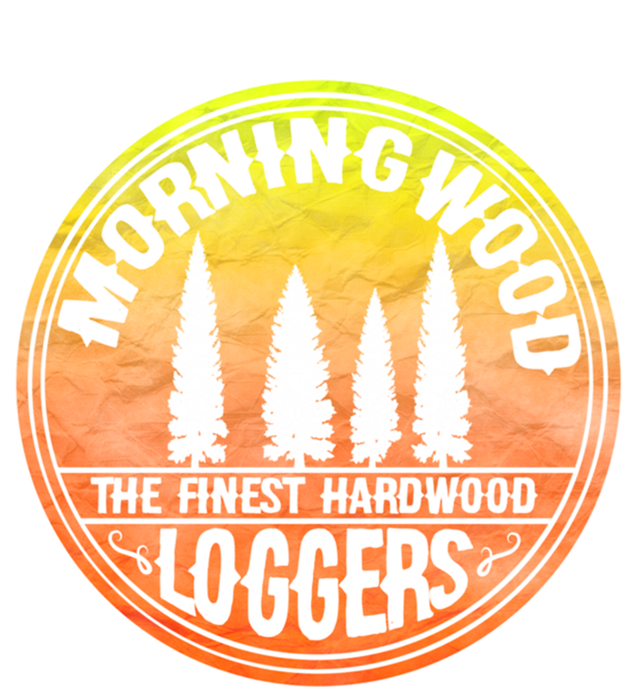 Morning Wood Slogan Gag Lumber Lumberjack Logger Christmas Meaningful Gift Striped Beanie with Solid Band