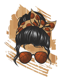 Messy Bun Sunglasses Basketball Mom Gift Button