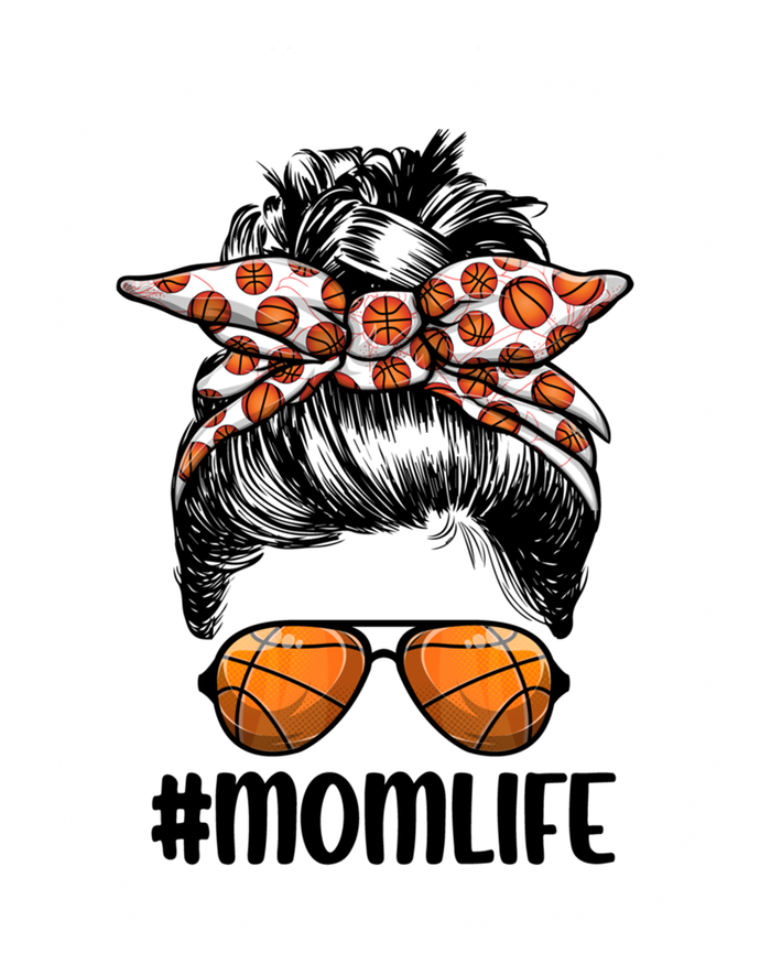 Mom Life Basketball Mom Gift Leopard Messy Bun Game Day Funny Gift Tank Top