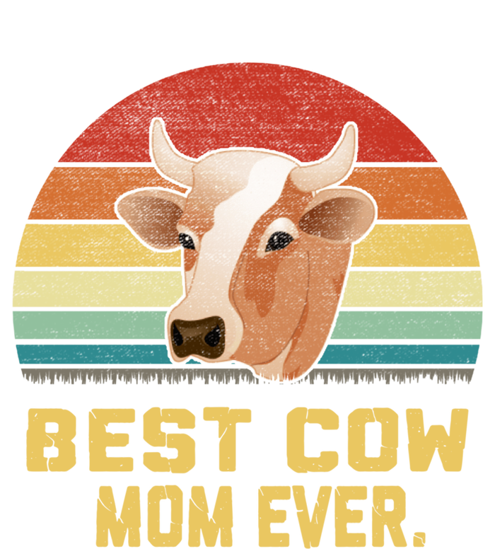 Vintage Best Cow Mom Ever Long T-Shirt