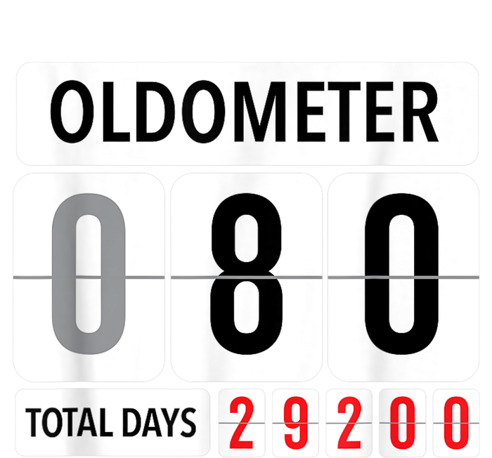 Oldometer 80 Year Old Funny 80th Birthday Gift Black Tank Top