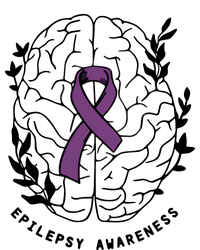 Epilepsy Awareness For Epilepsy Warrior Purple Ribbon Neurodiversity T-Shirt