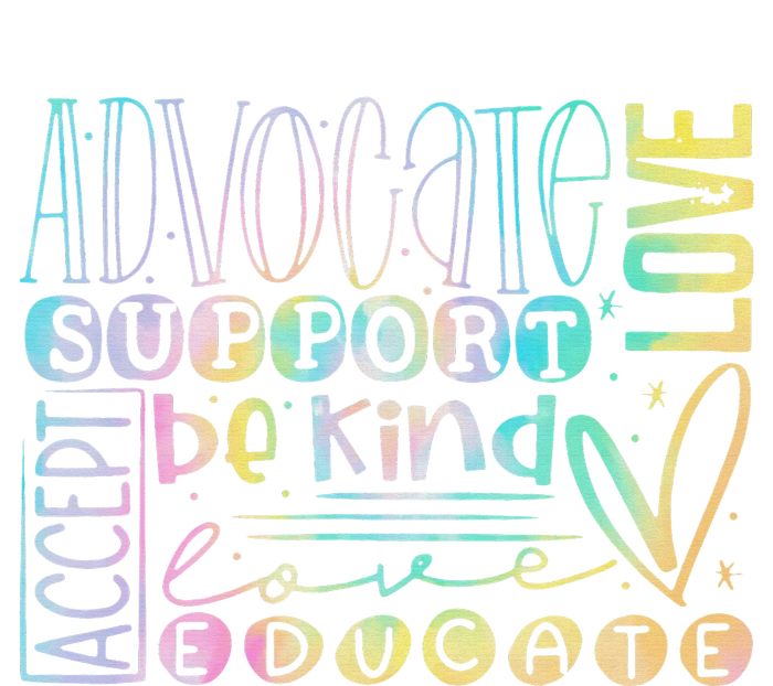 Advocate Love Support Accept Be Kind Autism Awareness Tank Top