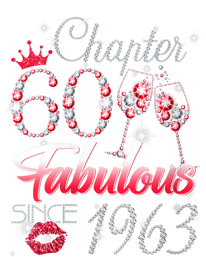 WoM.e.ns WoM.e.ns Chapter 60 Fabulous Since 1963 60th Birthday Queen V-Neck Cropped Pullover Crew