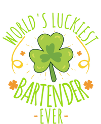 World's Luckiest Bartender Ever Funny St Patrick Day Irish Cool Gift Women's Flannel Pajama Set