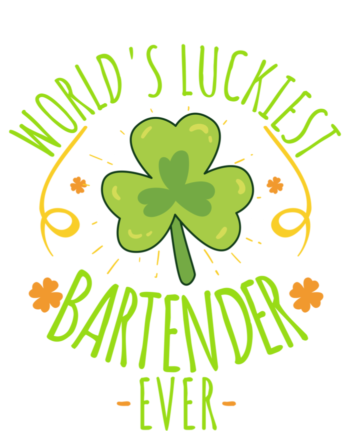 World's Luckiest Bartender Ever Funny St Patrick Day Irish Cool Gift Women's Flannel Pajama Set