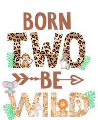 Born 2 Be Wild Birthday Decorations Zoo Animals 2nd Gift Full Zip Hoodie