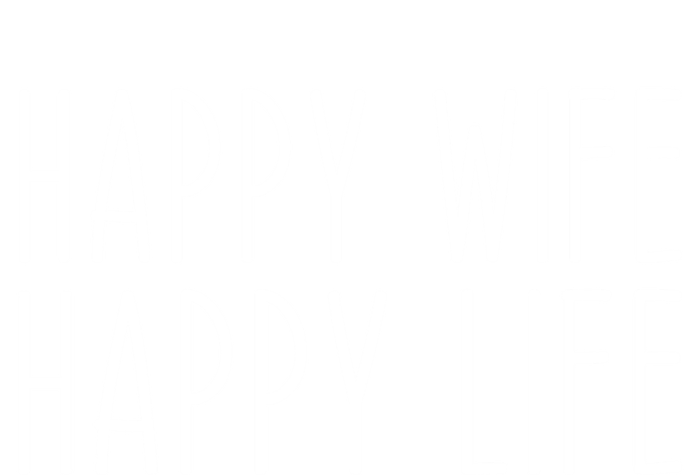 Happy Wife Happy Life Wedding Funny Husband Love Vintage Gift Short Acrylic Beanie