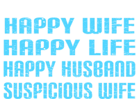 Happy Wife Happy Life Funny Wife Joke For Your Husband Meaningful Gift Women's Flannel Pajama Set