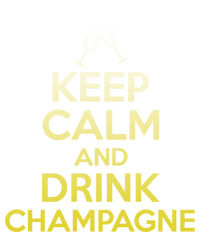 Keep Calm And Champagne Funny Ing Wine Pun Gift Women's V-Neck T-Shirt