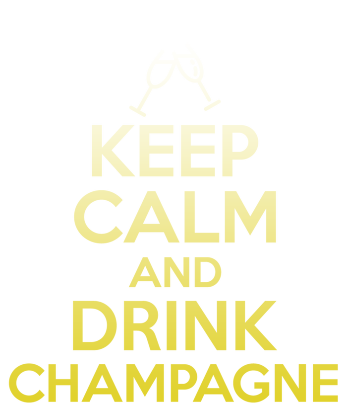 Keep Calm And Champagne Funny Ing Wine Pun Gift Women's V-Neck T-Shirt