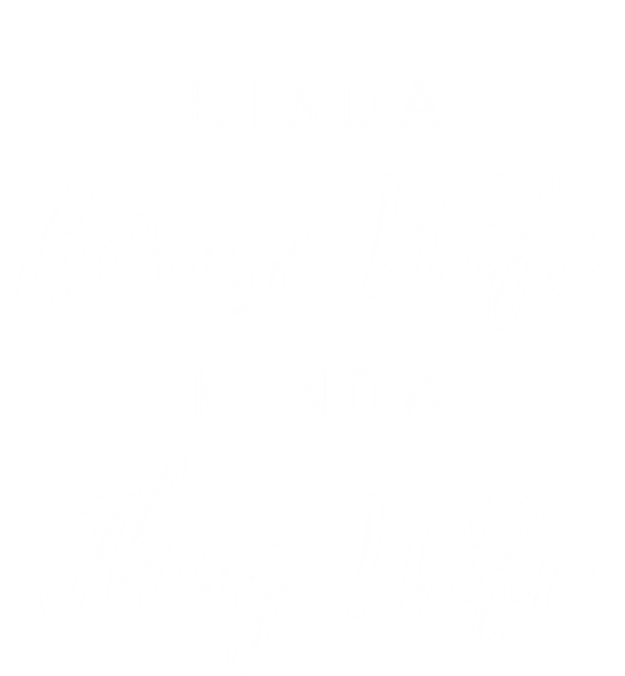 Kinda House Wife Kinda Thug Wife Happy Wife Happy Life Gift Pom Pom 12in Knit Beanie